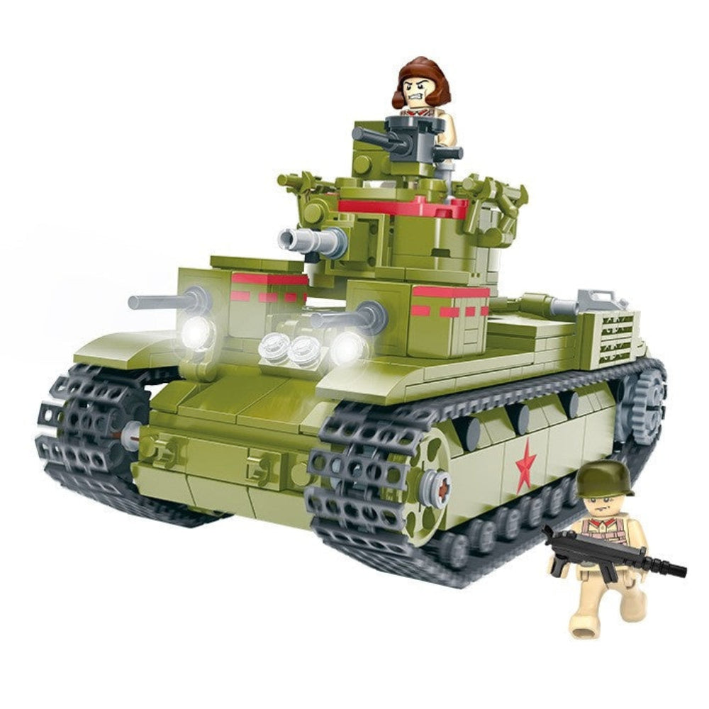 Cogo World Military T-28 Tank Building Block Set – 774 Pcs - Toys