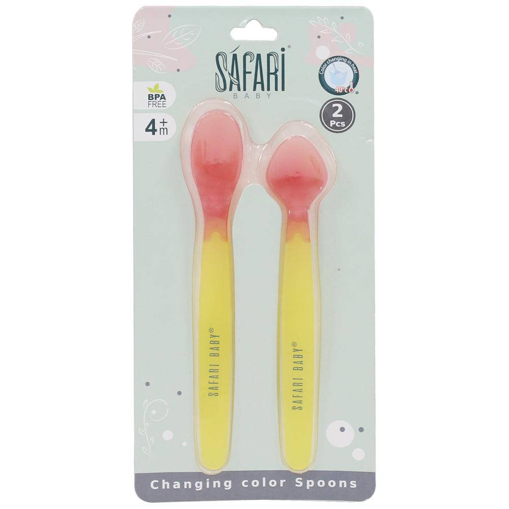 Color Changing Spoon Set 2 PCS +4M - Ourkids - Safari Baby