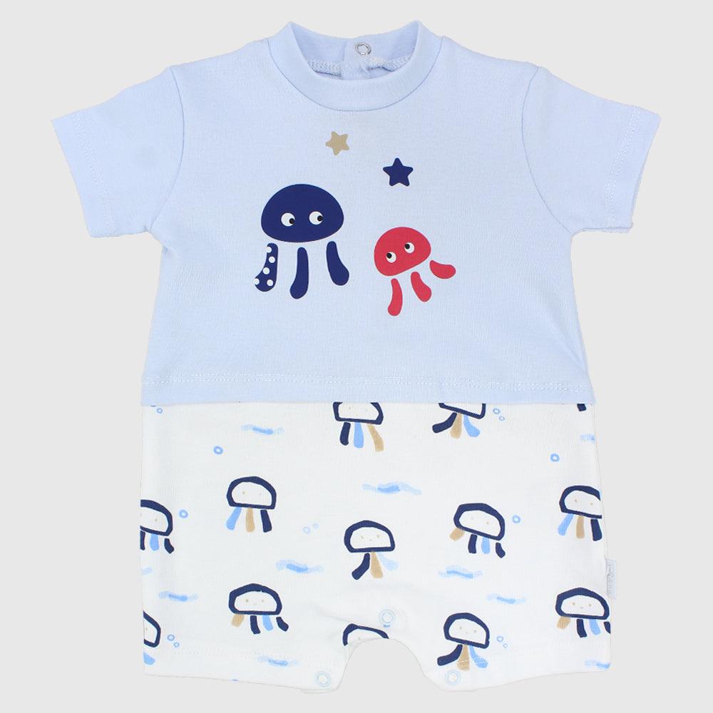 Colorful Jellyfish Short-Sleeved Romper - Ourkids - Bumber