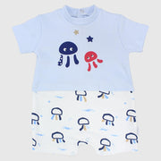 Colorful Jellyfish Short-Sleeved Romper - Ourkids - Bumber