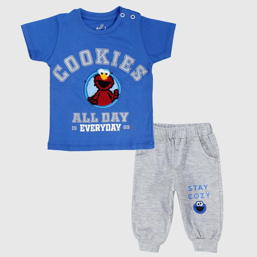 Cookie Monster Short-Sleeved Pajama - Ourkids - JOKY