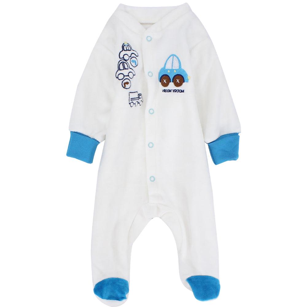 Cool Cars Velvet Baby Footie - Ourkids - JOKY