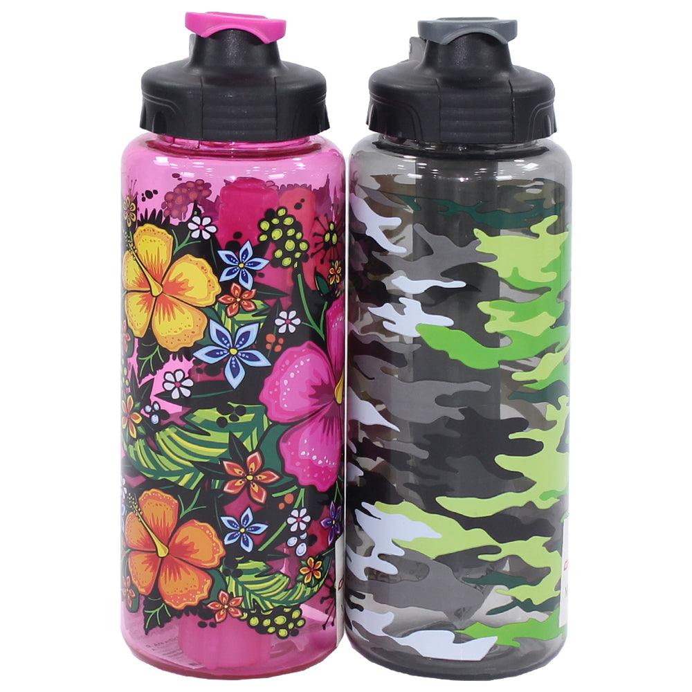 Cool Gear Plastic Tritan Water Cylinder Printed Bottle - 946 ml (Assorted Colors) - Ourkids - Cool Gear