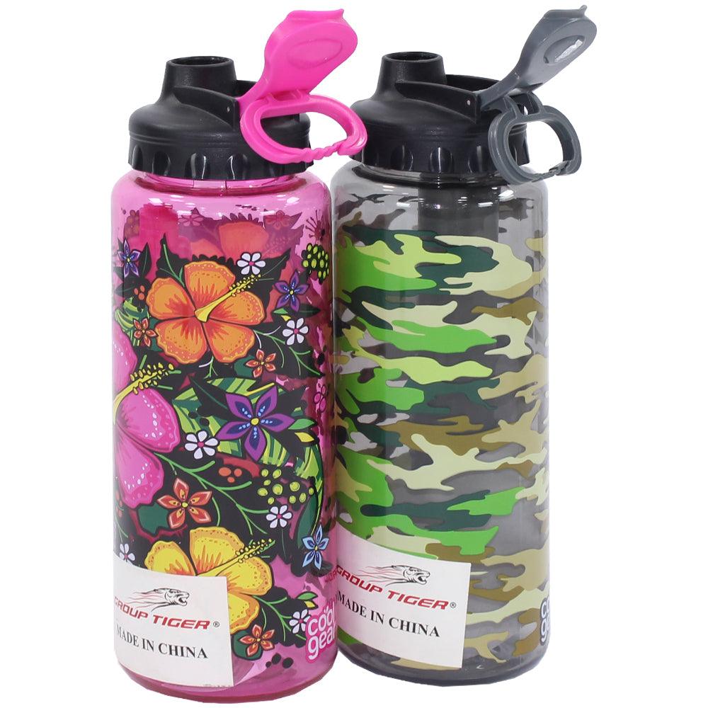 Cool Gear Plastic Tritan Water Cylinder Printed Bottle - 946 ml (Assorted Colors) - Ourkids - Cool Gear