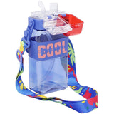 Cool Pattern Square Double Straw Water Bottle - Ourkids - OKO