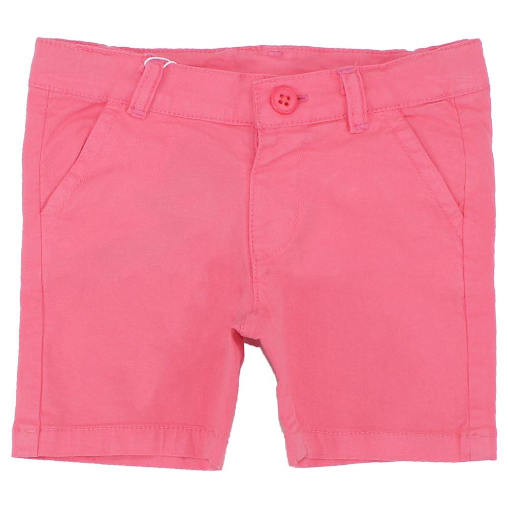 Coral Gabardine Shorts - Ourkids - Playmore