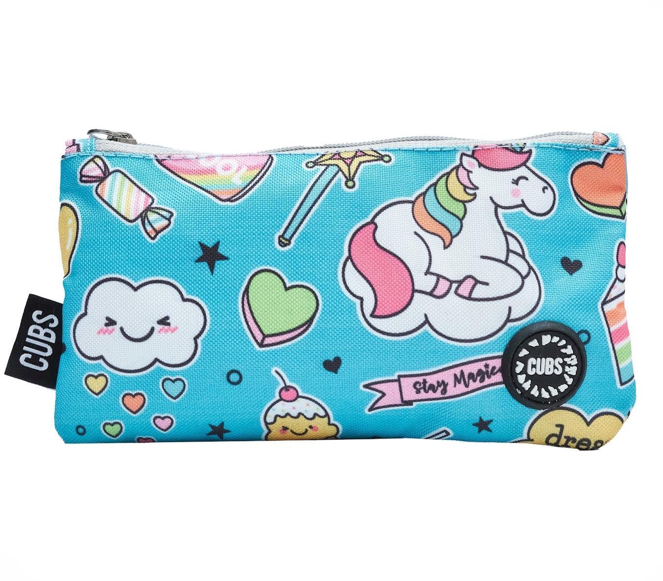 CUBS BABY BLUE BABY UNICORN BIG AND BASIC PENCIL CASE - Ourkids - Cubs