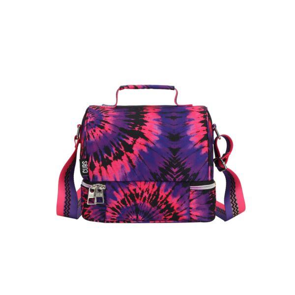 Cubs Black and Purple Tie Dye High School Lunch Bag - Ourkids - Cubs