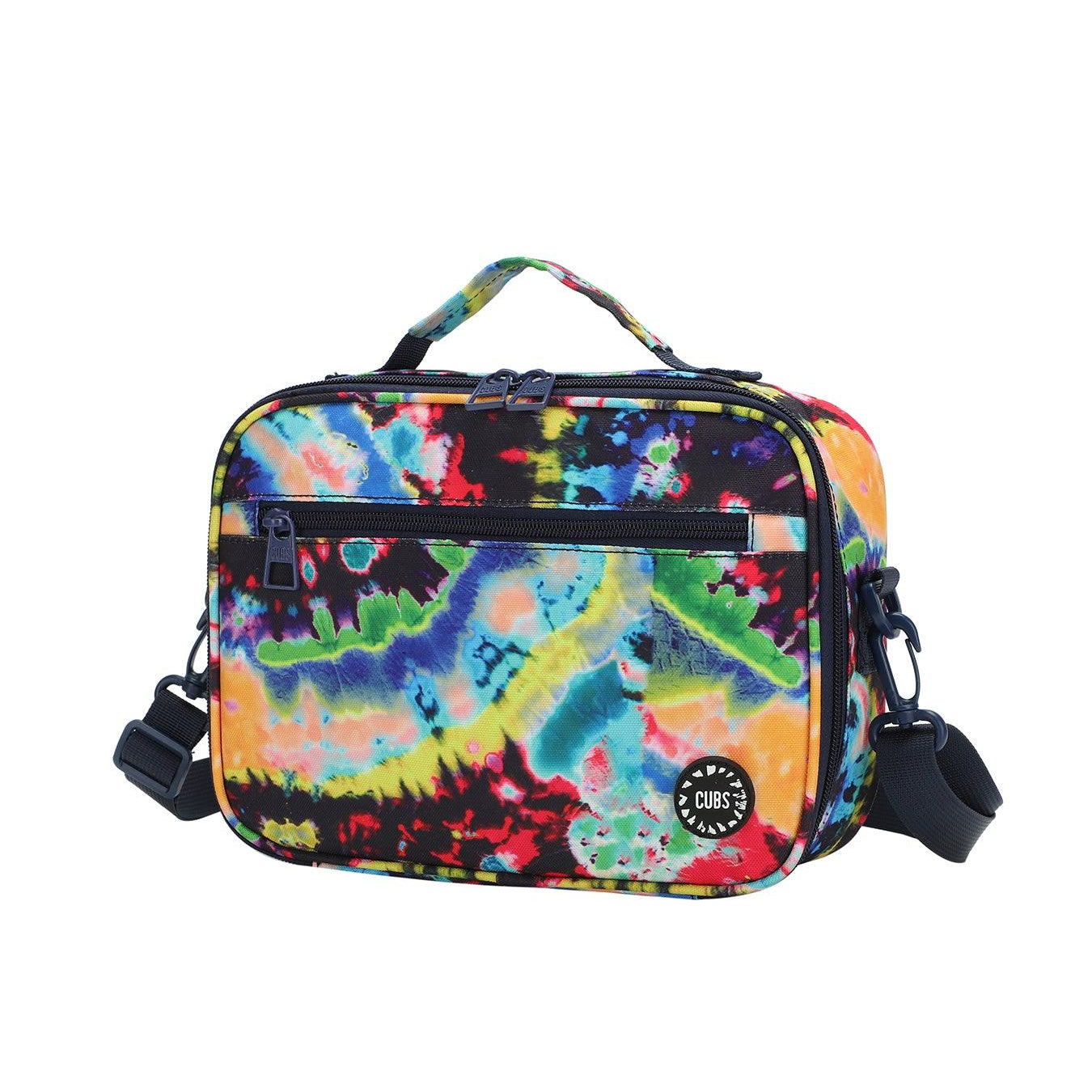 Cubs Black Tie Dye Swirls Cross Body Lunch Bag - Ourkids - Cubs