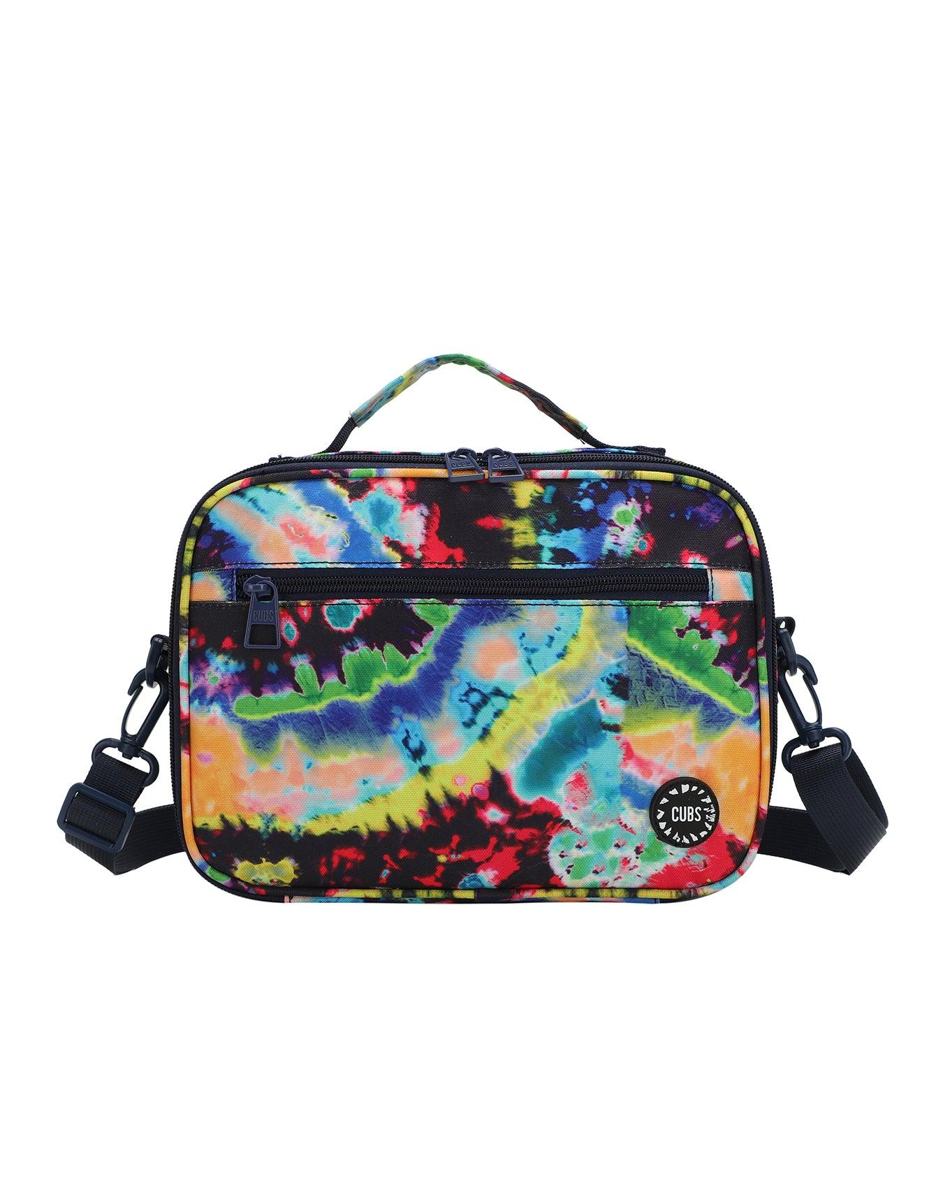 Cubs Black Tie Dye Swirls Cross Body Lunch Bag - Ourkids - Cubs