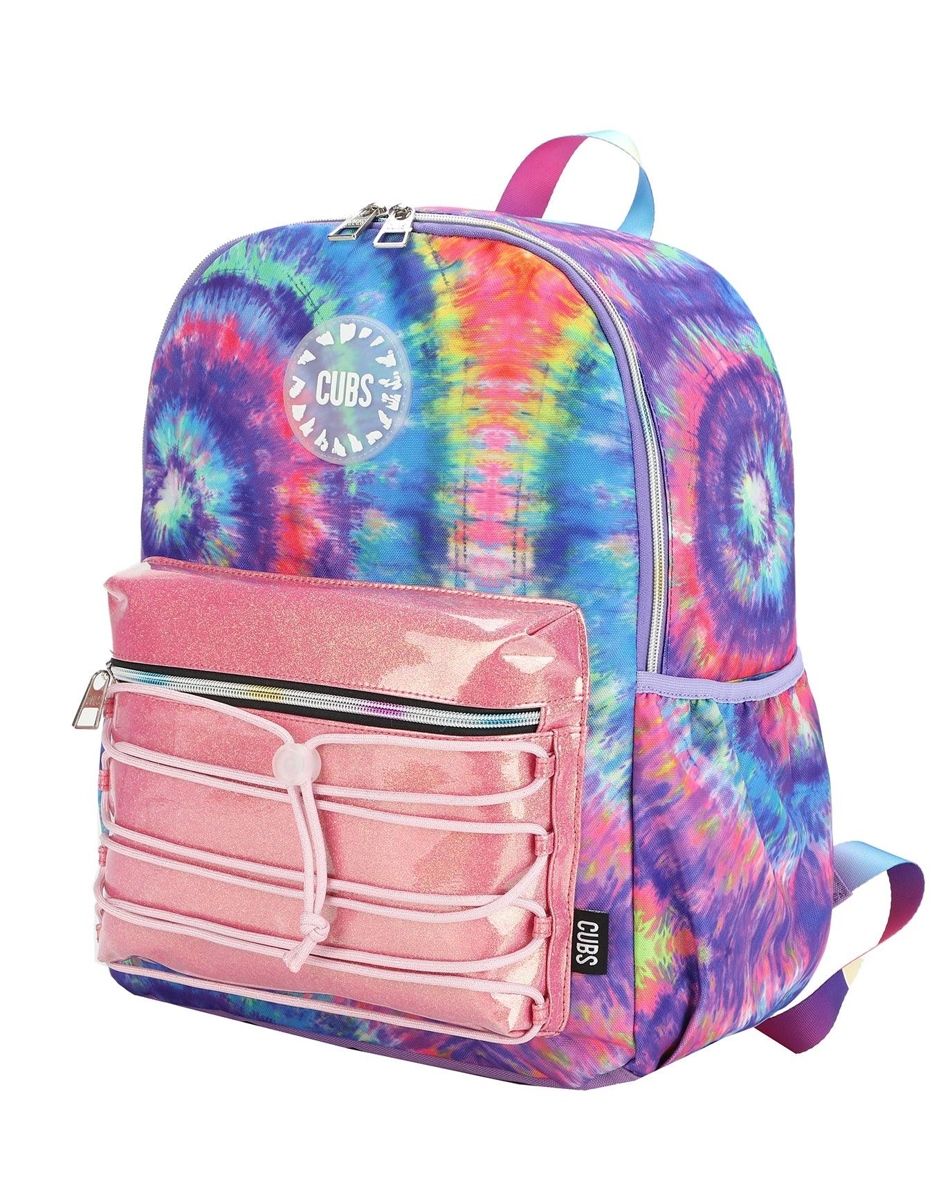 Cubs Blue And Purple Tie Dye High School Backpack - Ourkids - Cubs