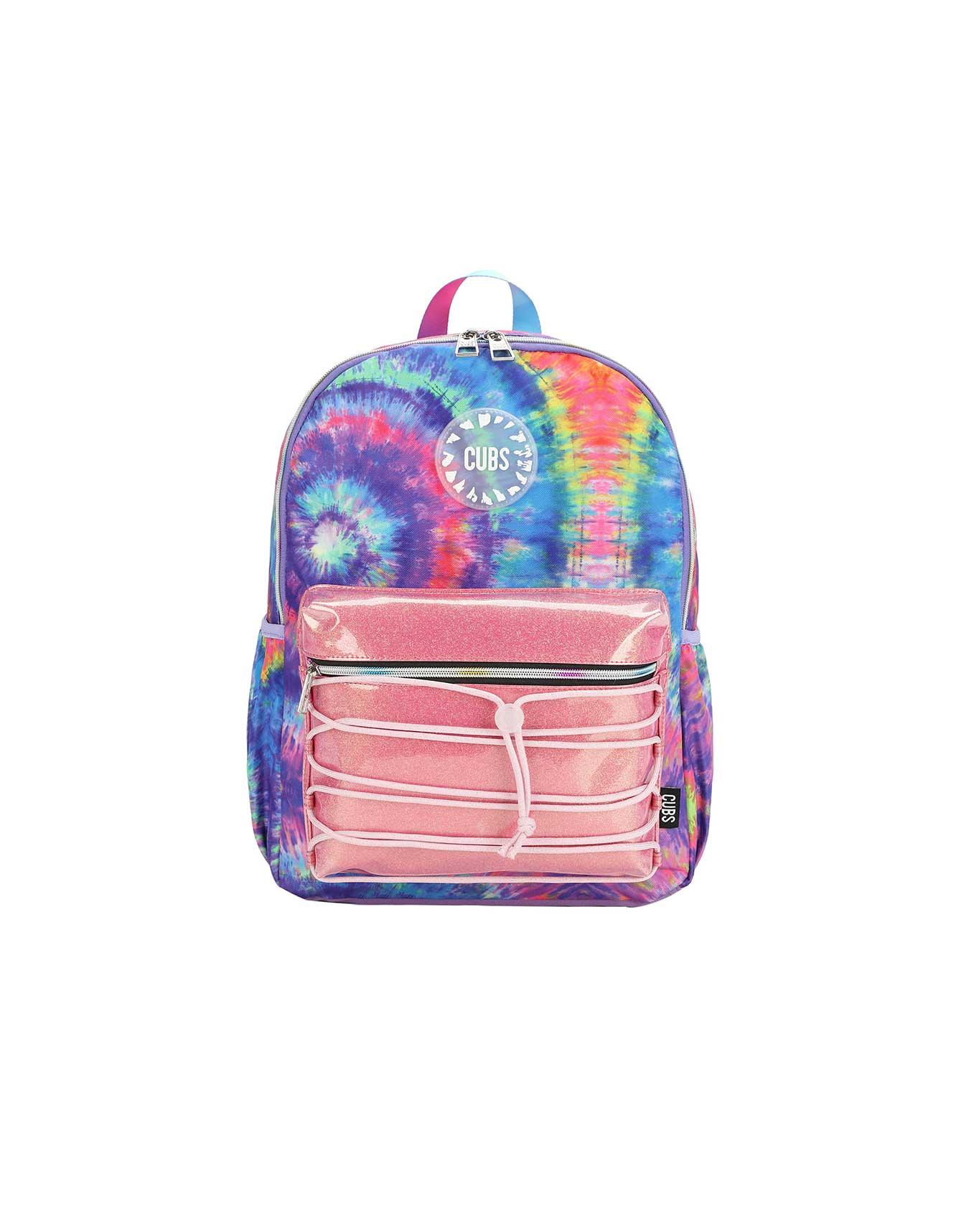 Cubs Blue And Purple Tie Dye High School Backpack - Ourkids - Cubs