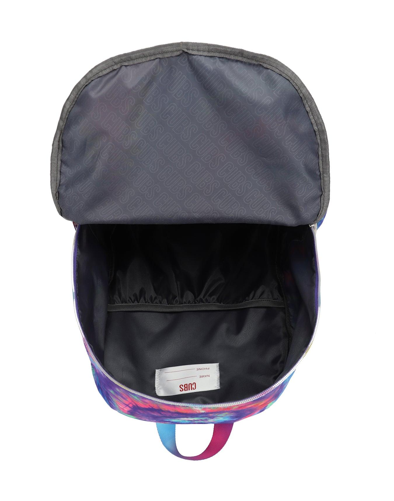 Cubs Blue And Purple Tie Dye High School Backpack - Ourkids - Cubs