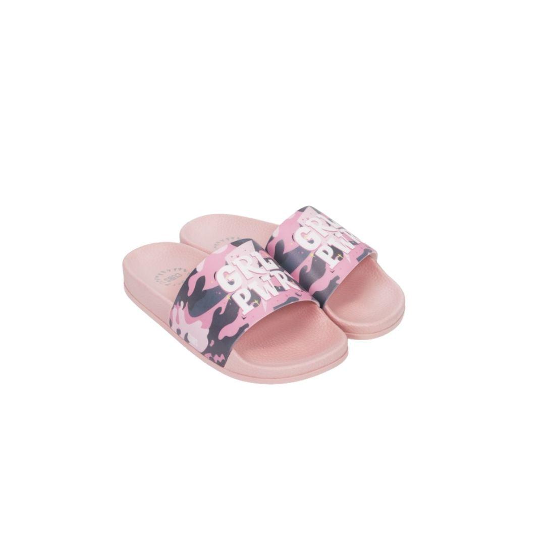 Cubs Camo Girl Power Baby Pink Girls Slide - Ourkids - Cubs