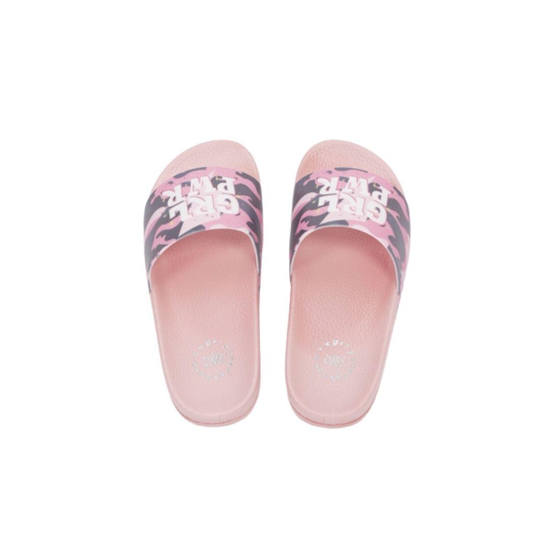 Cubs Camo Girl Power Baby Pink Girls Slide - Ourkids - Cubs