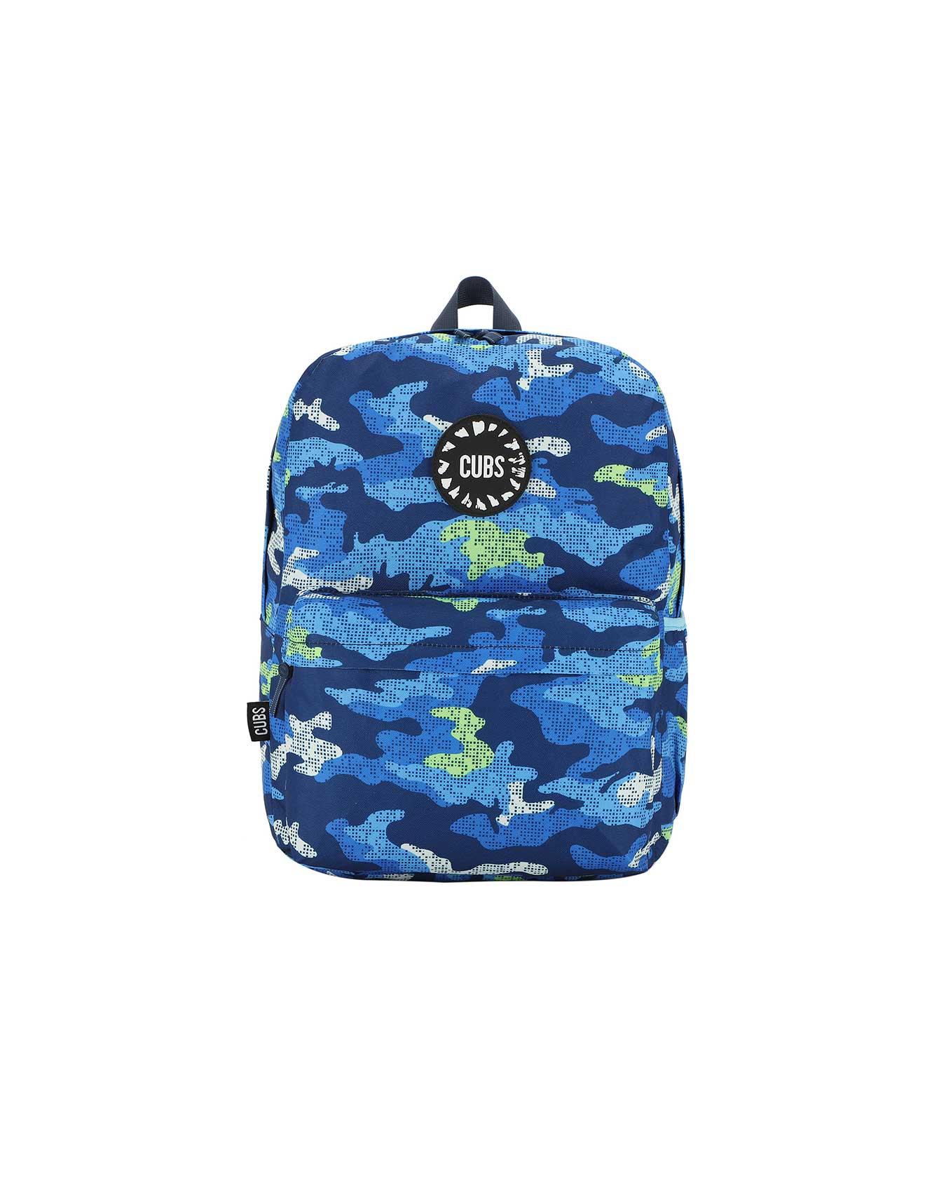 Cubs Camouflage Blue Junior Student Backpack - Ourkids - Cubs