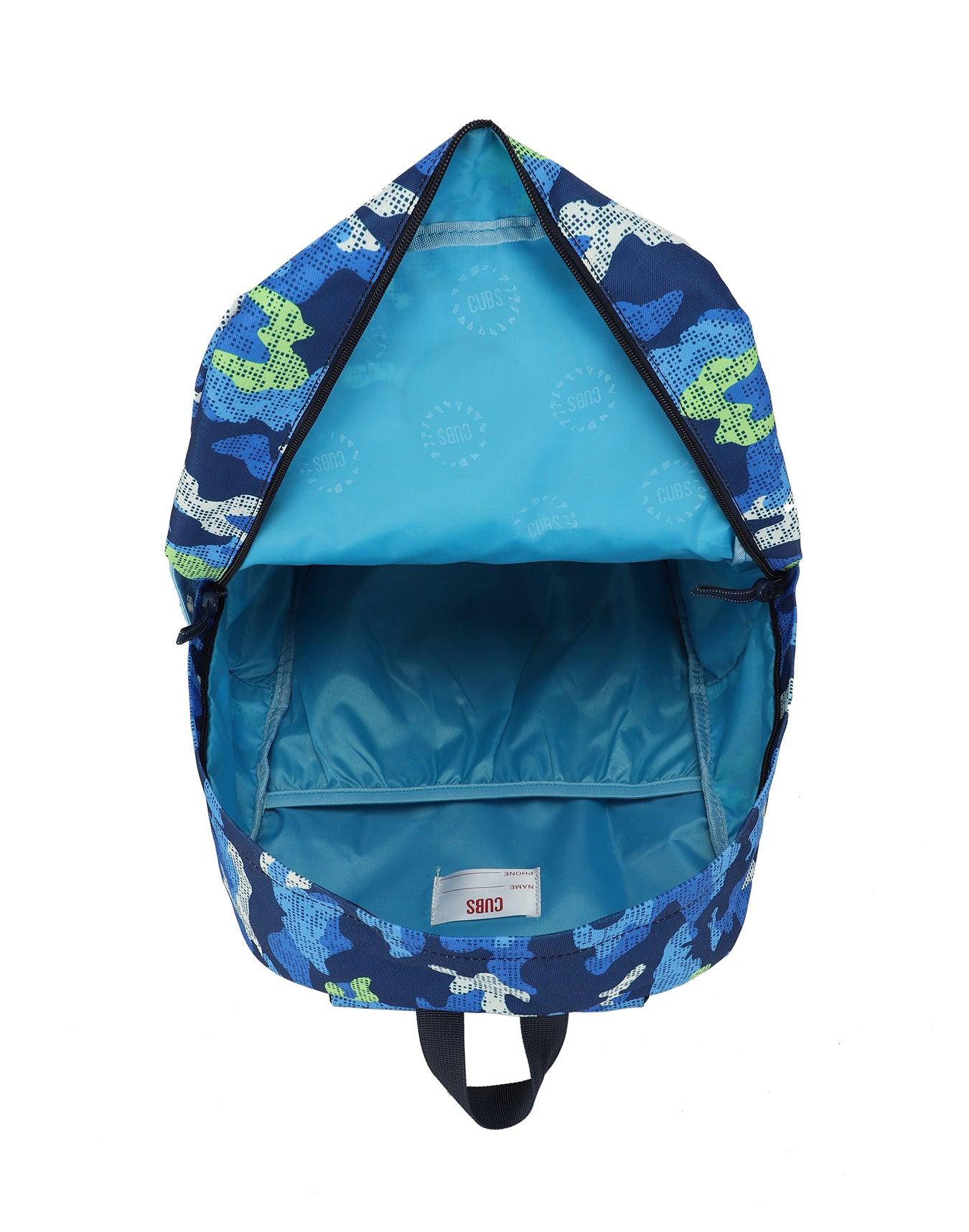 Cubs Camouflage Blue Junior Student Backpack - Ourkids - Cubs