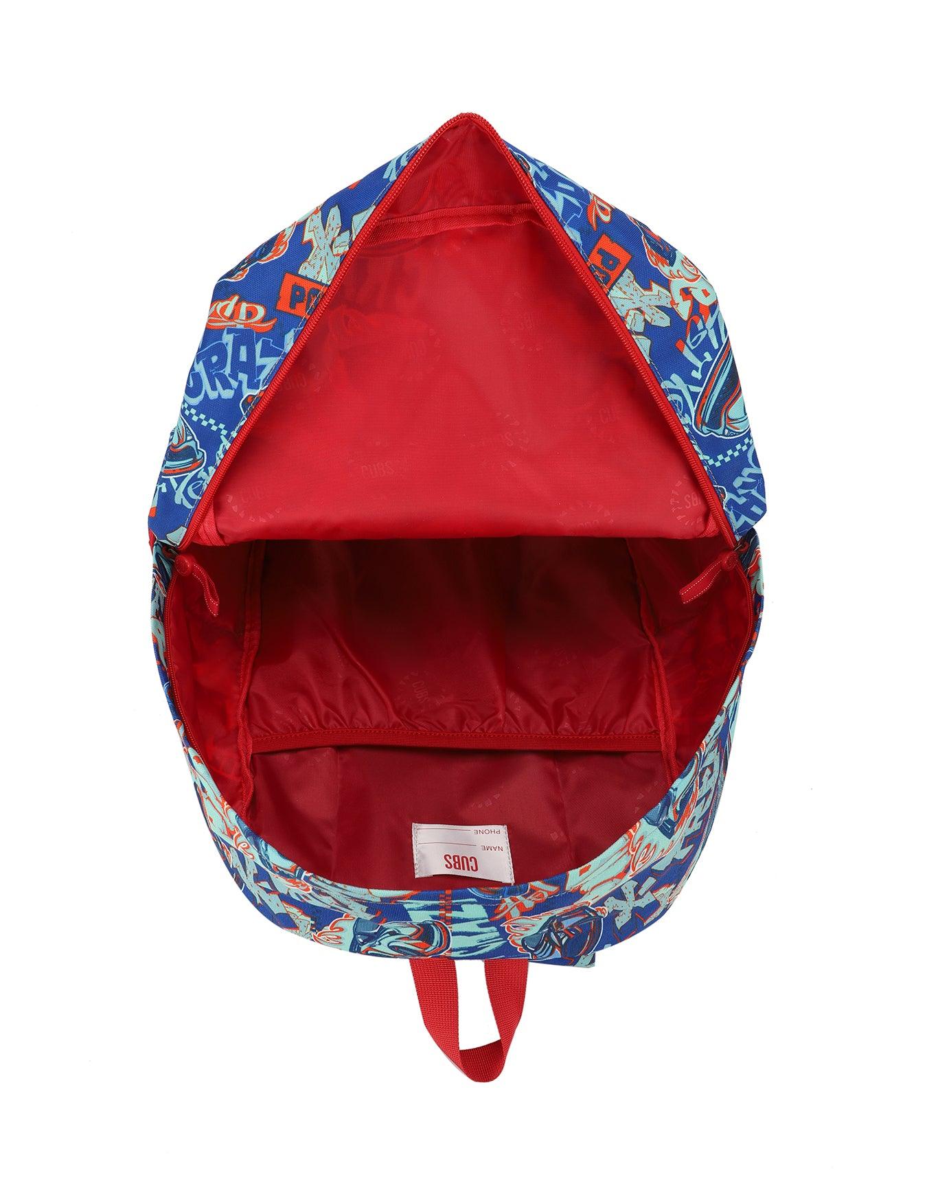 Cubs Car Flames Junior Student Backpack - Ourkids - Cubs