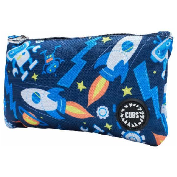 CUBS CLASSIC ROBOT SPACE BIG AND BASIC PENCIL CASE - Ourkids - Cubs