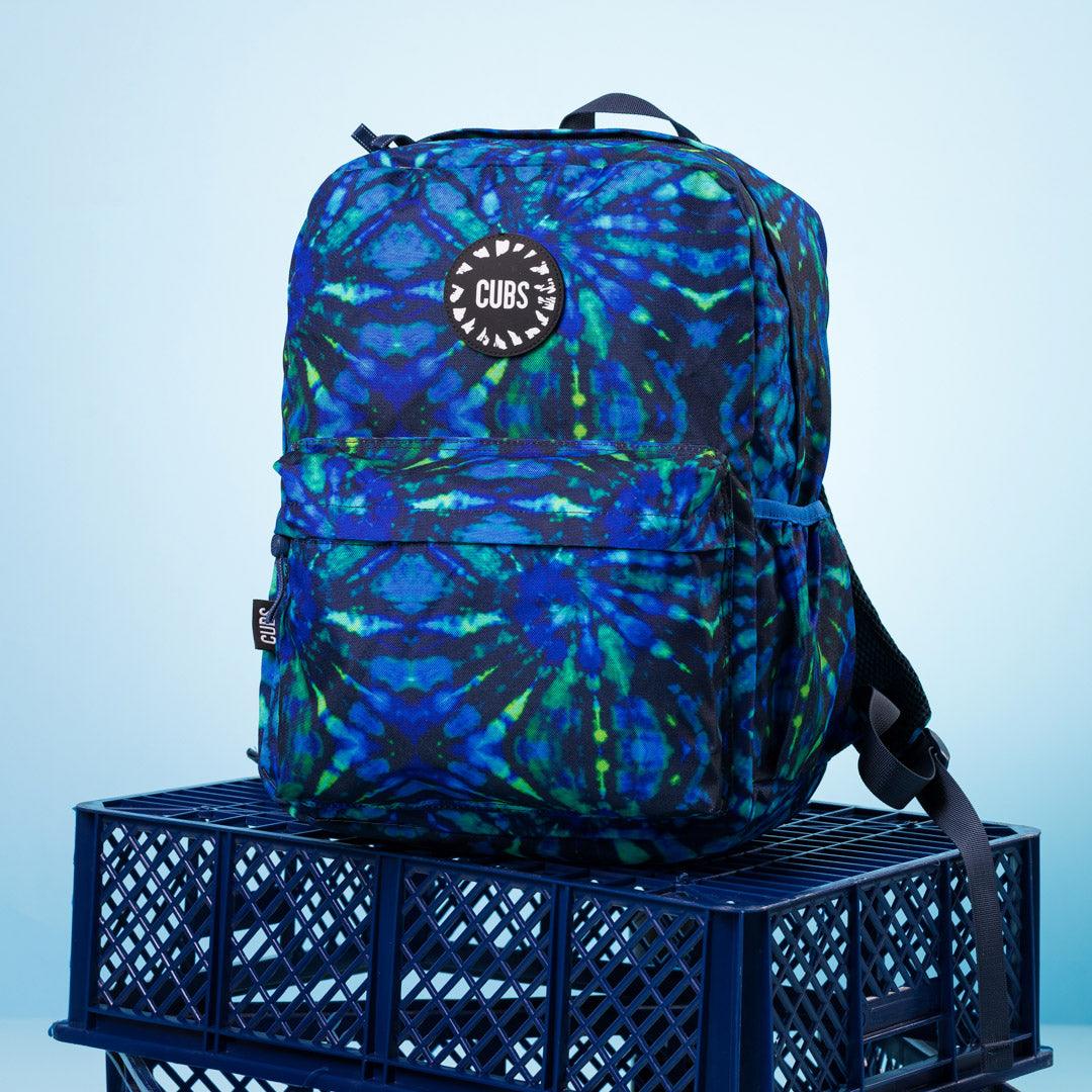 Cubs Deep Blue Tie Dye Junior Student Backpack - Ourkids - Cubs