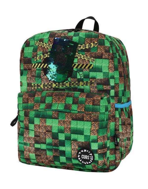 CUBS JUNIOR STUDENT BACKPACK MINE CRAFT SEQUIN - Ourkids - Cubs