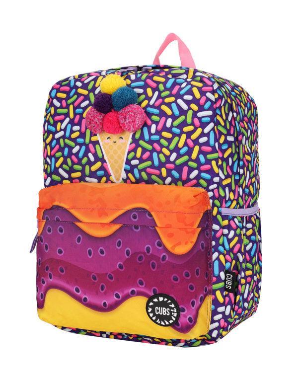 CUBS JUNIOR STUDENT BACKPACK PURPLE ICE CREAM - Ourkids - Cubs