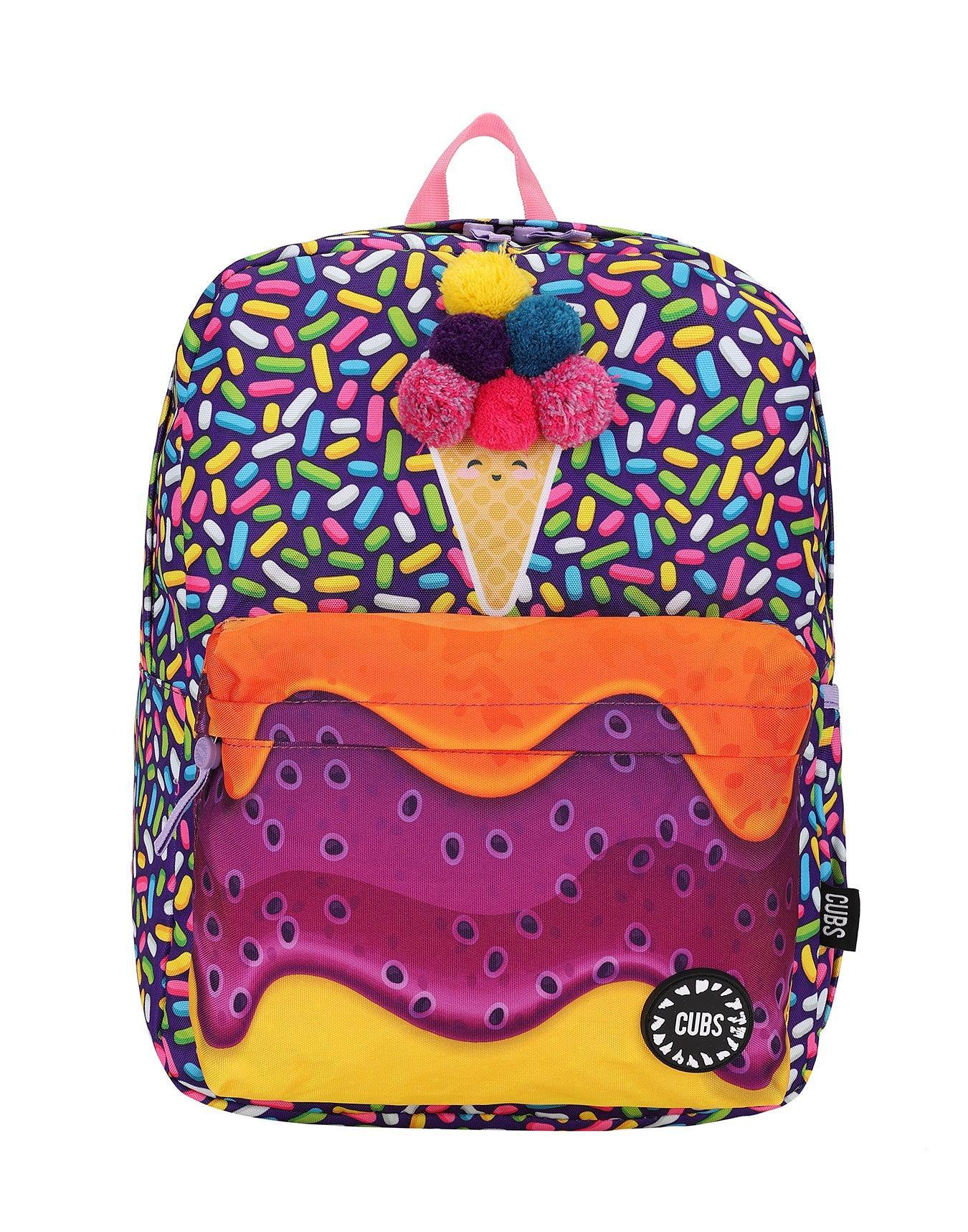 CUBS JUNIOR STUDENT BACKPACK PURPLE ICE CREAM - Ourkids - Cubs