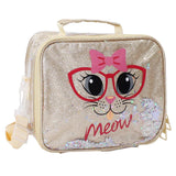 CUBS MEOW GOLD GLITTERY LUNCH BAG - Ourkids - Cubs