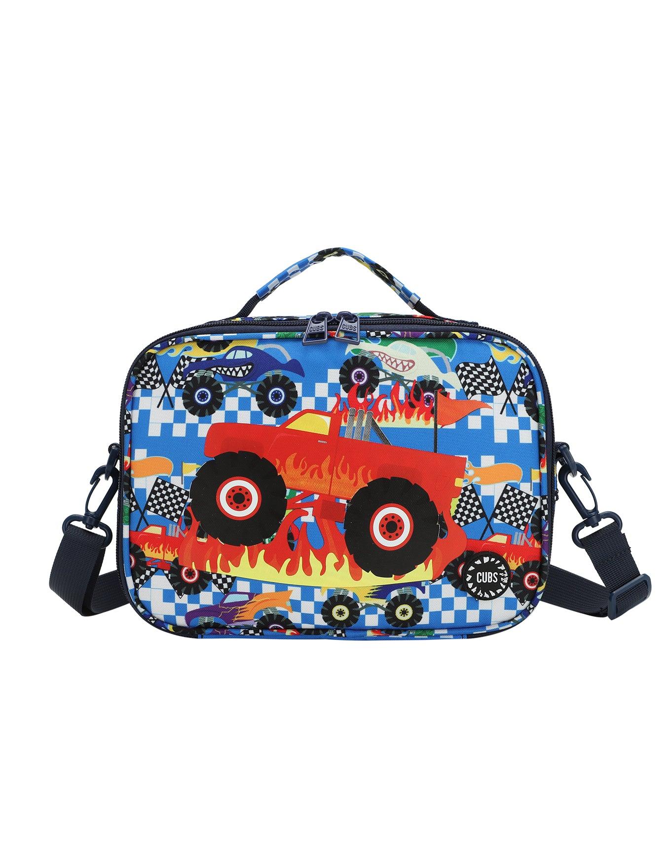 Cubs Monster Truck In Flames Cross Body Lunch Bag - Ourkids - Cubs