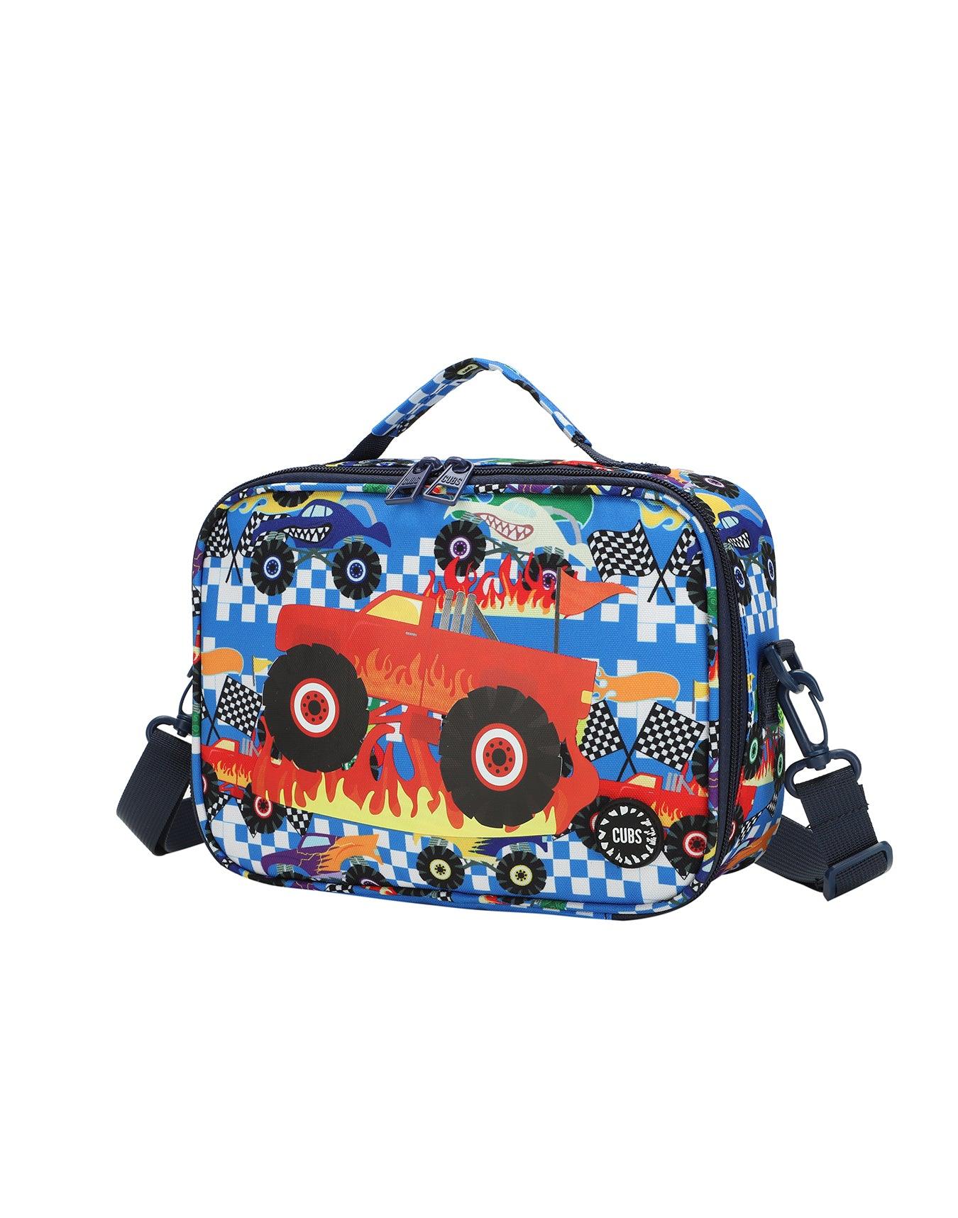 Cubs Monster Truck In Flames Cross Body Lunch Bag - Ourkids - Cubs