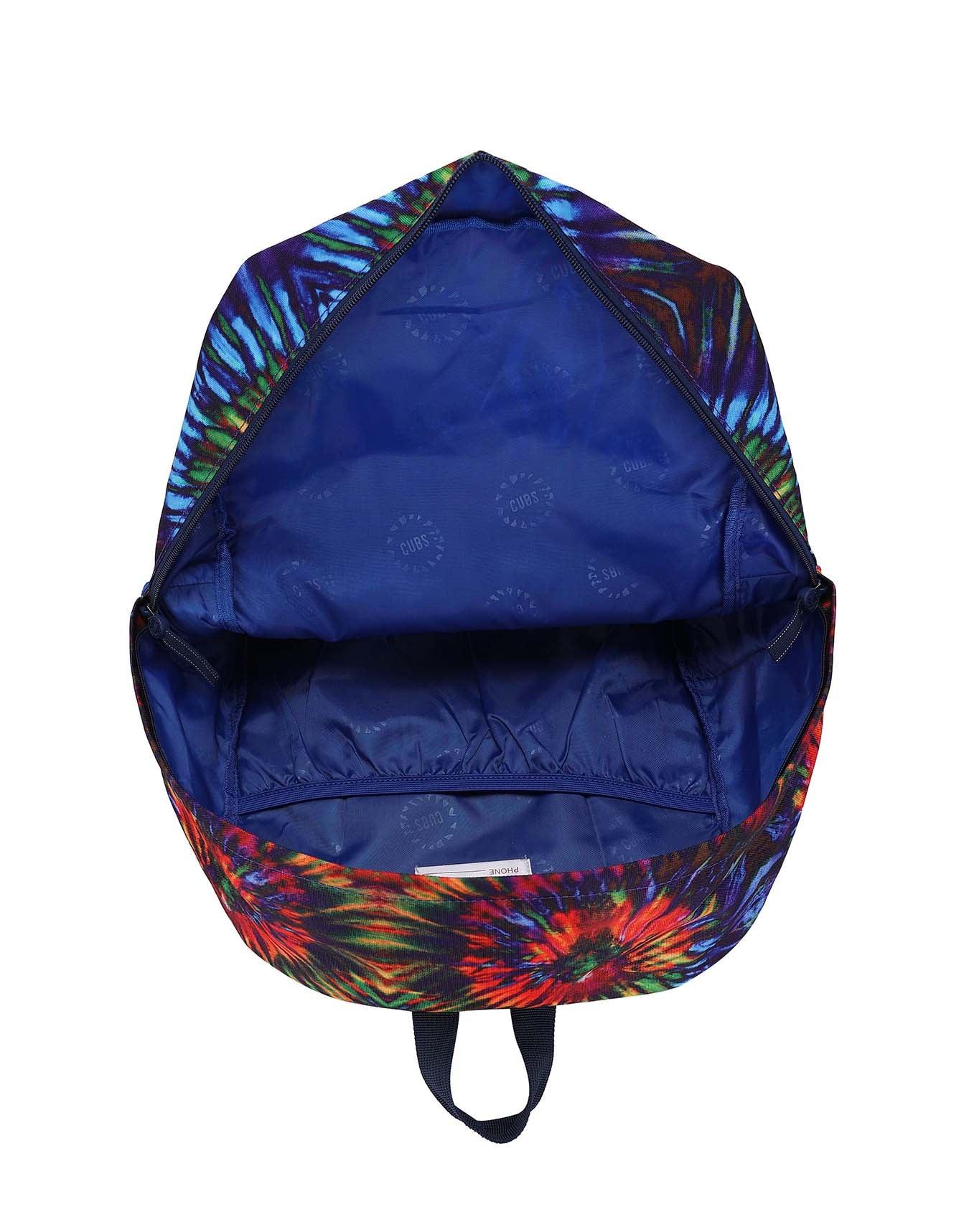 Cubs Navy/Red Tie Dye Junior Student Backpack - Ourkids - Cubs