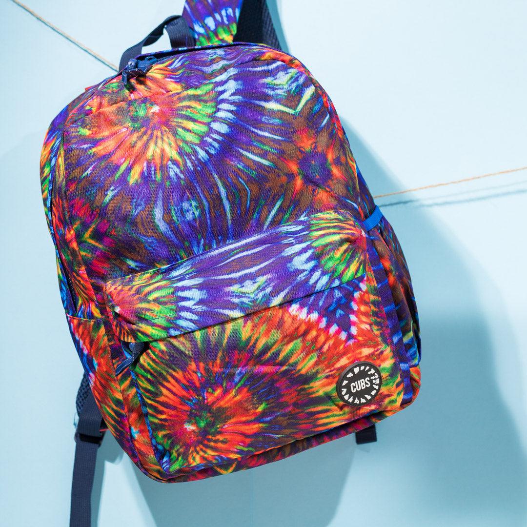 Cubs Navy/Red Tie Dye Junior Student Backpack - Ourkids - Cubs