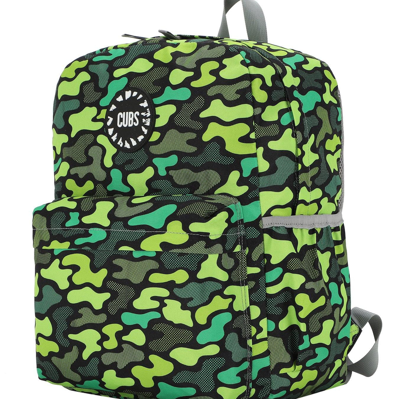 Cubs Neon Green Camo Junior Student Backpack - Ourkids - Cubs