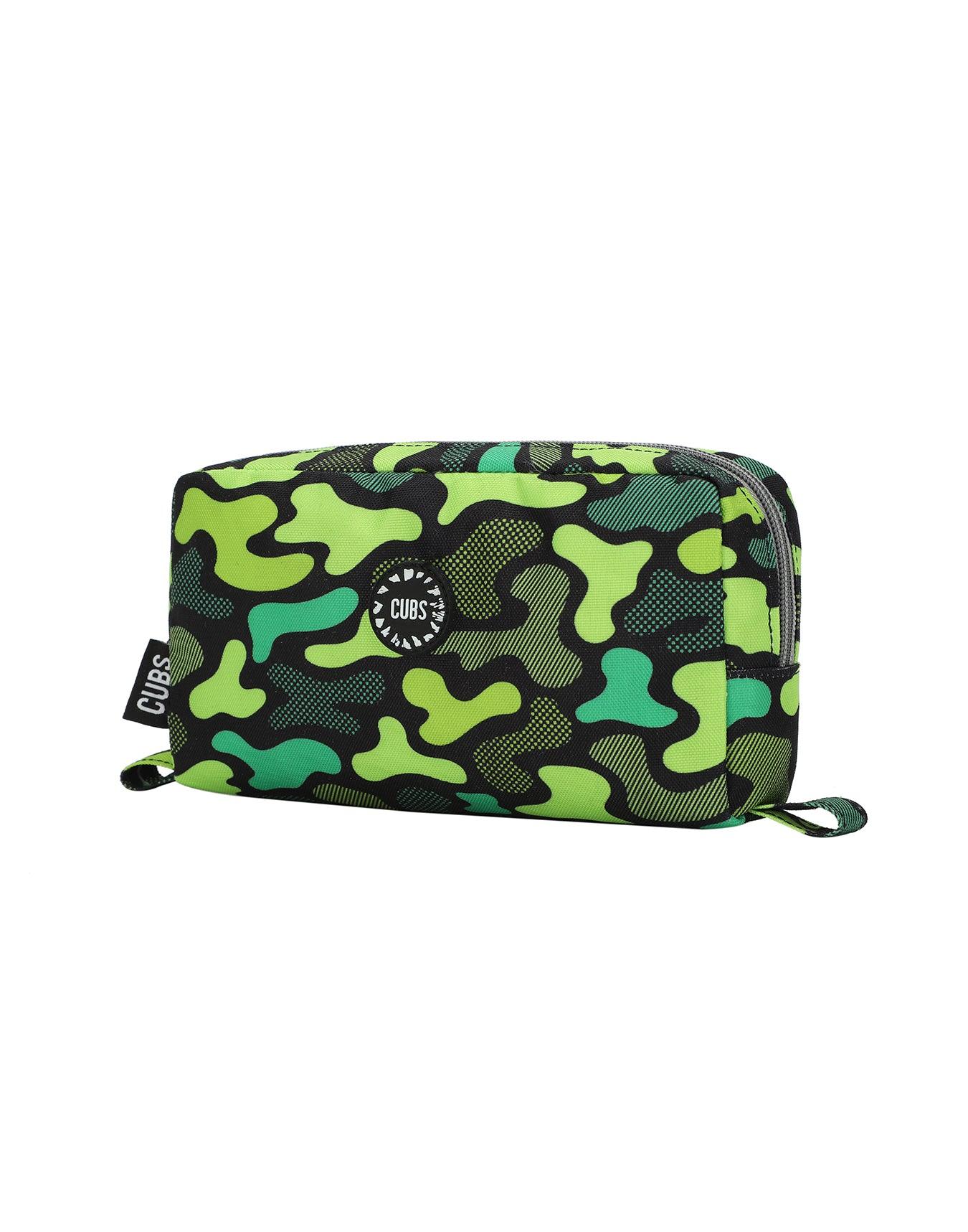 Cubs Neon Green Camo Pencil Case - Ourkids - Cubs