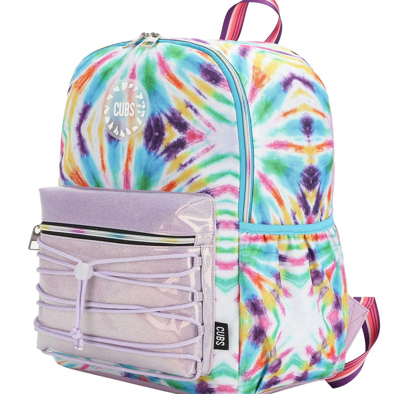 Cubs Pink And Purple Tie Dye High School Backpack - Ourkids - Cubs