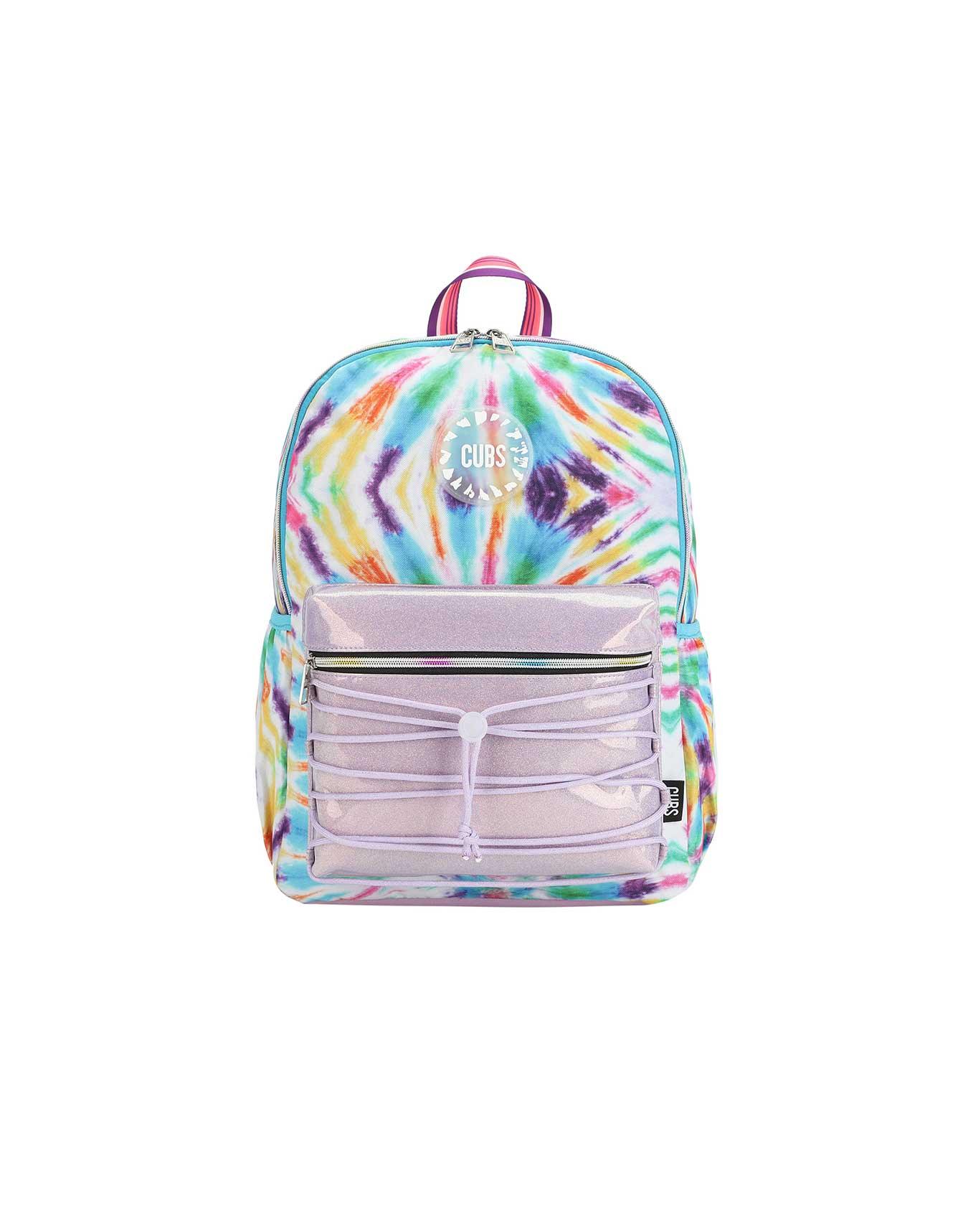 Cubs Pink And Purple Tie Dye High School Backpack - Ourkids - Cubs