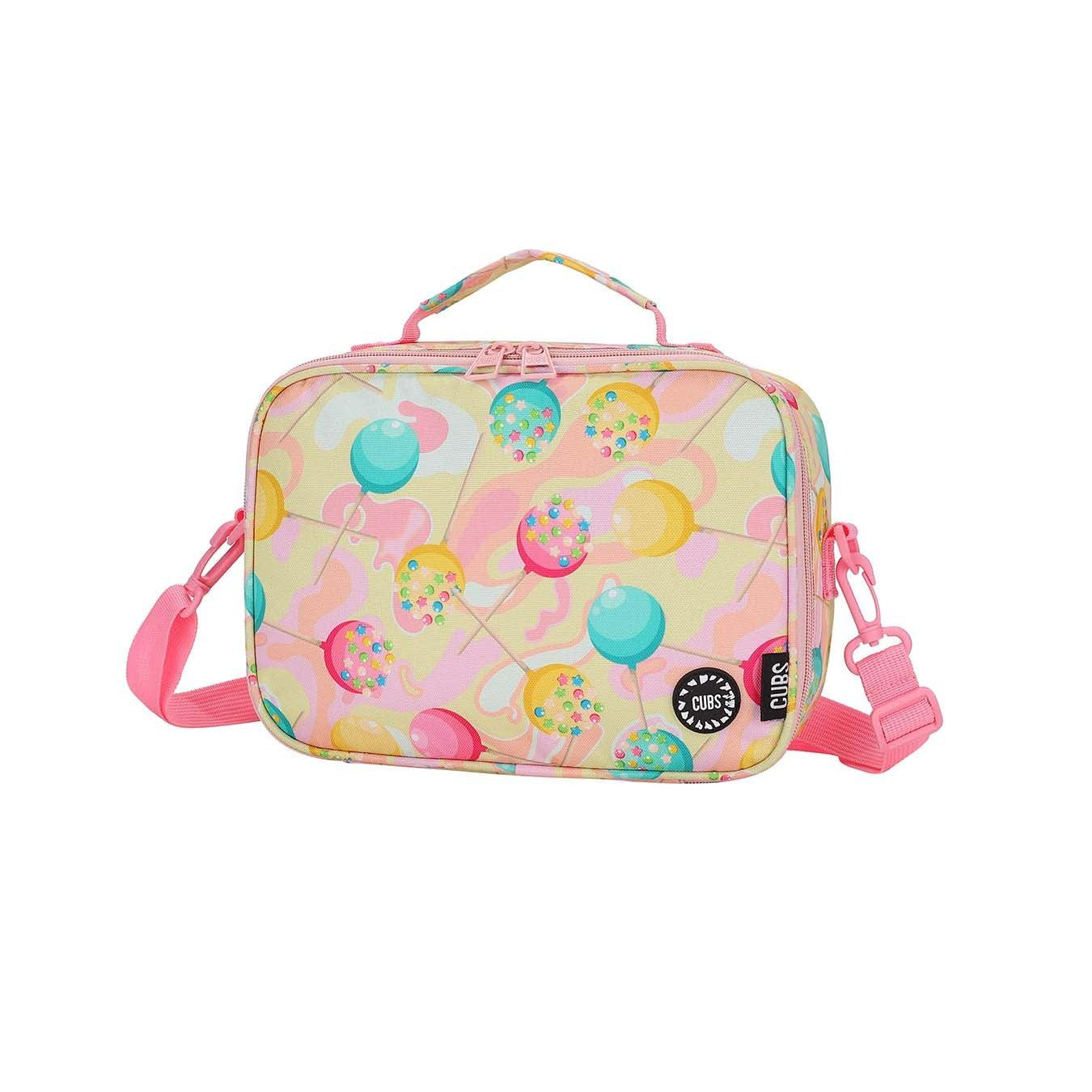 Cubs Pink Lollipops Classic Lunch Bag With Shoulder Strap - Ourkids - Cubs