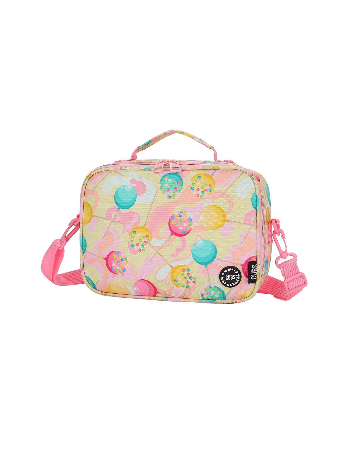 Cubs Pink Lollipops Classic Lunch Bag With Shoulder Strap - Ourkids - Cubs