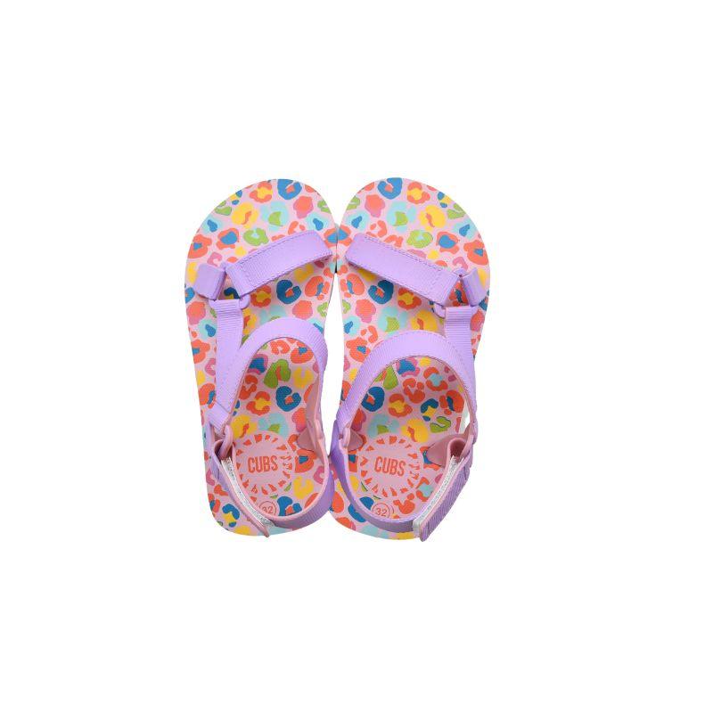 Cubs Purple Leopard Girls Sling Sandal - Ourkids - Cubs