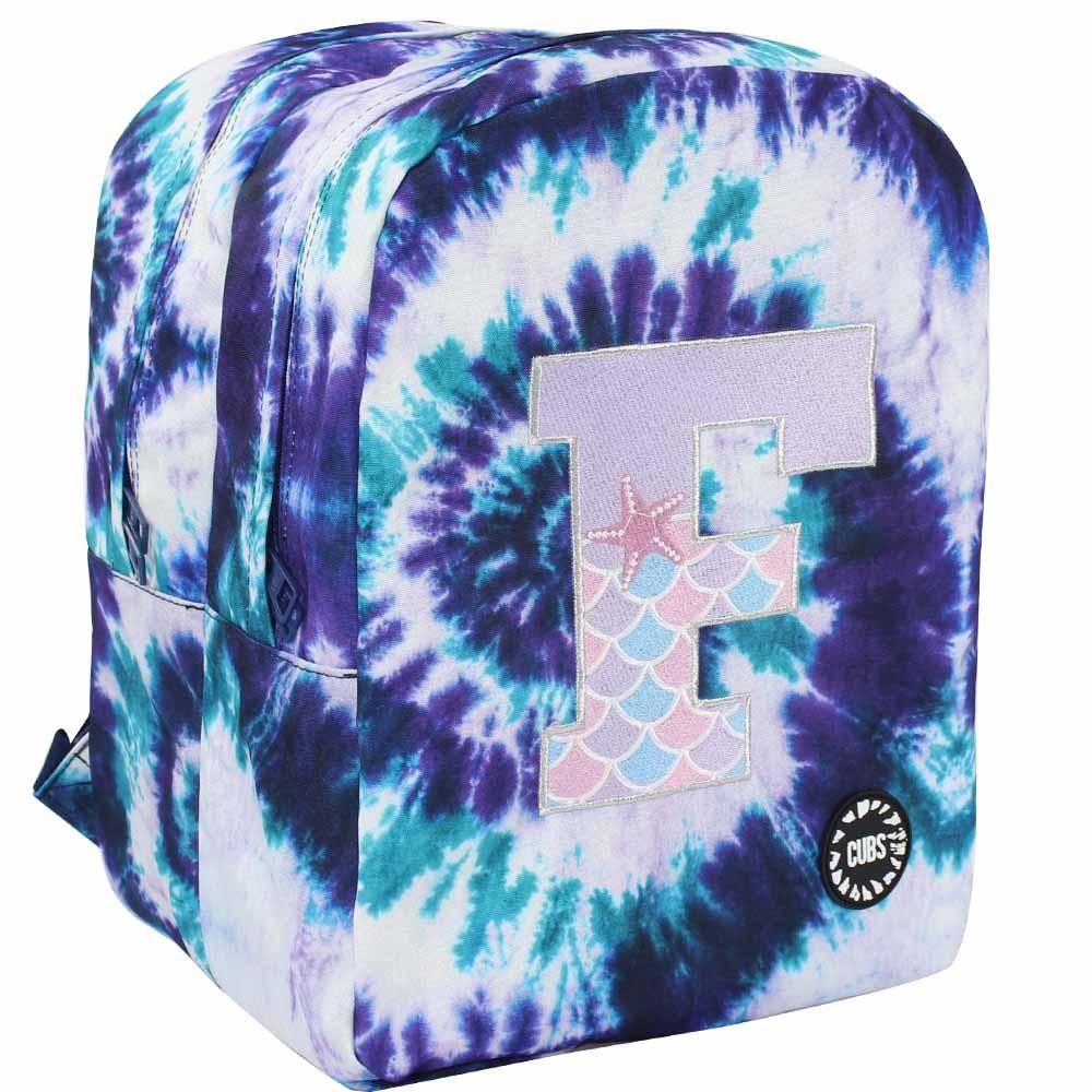 CUBS PURPLE TIE DYE WITH LETTER F BIG AND BASIC BACKPACK - Ourkids - Cubs