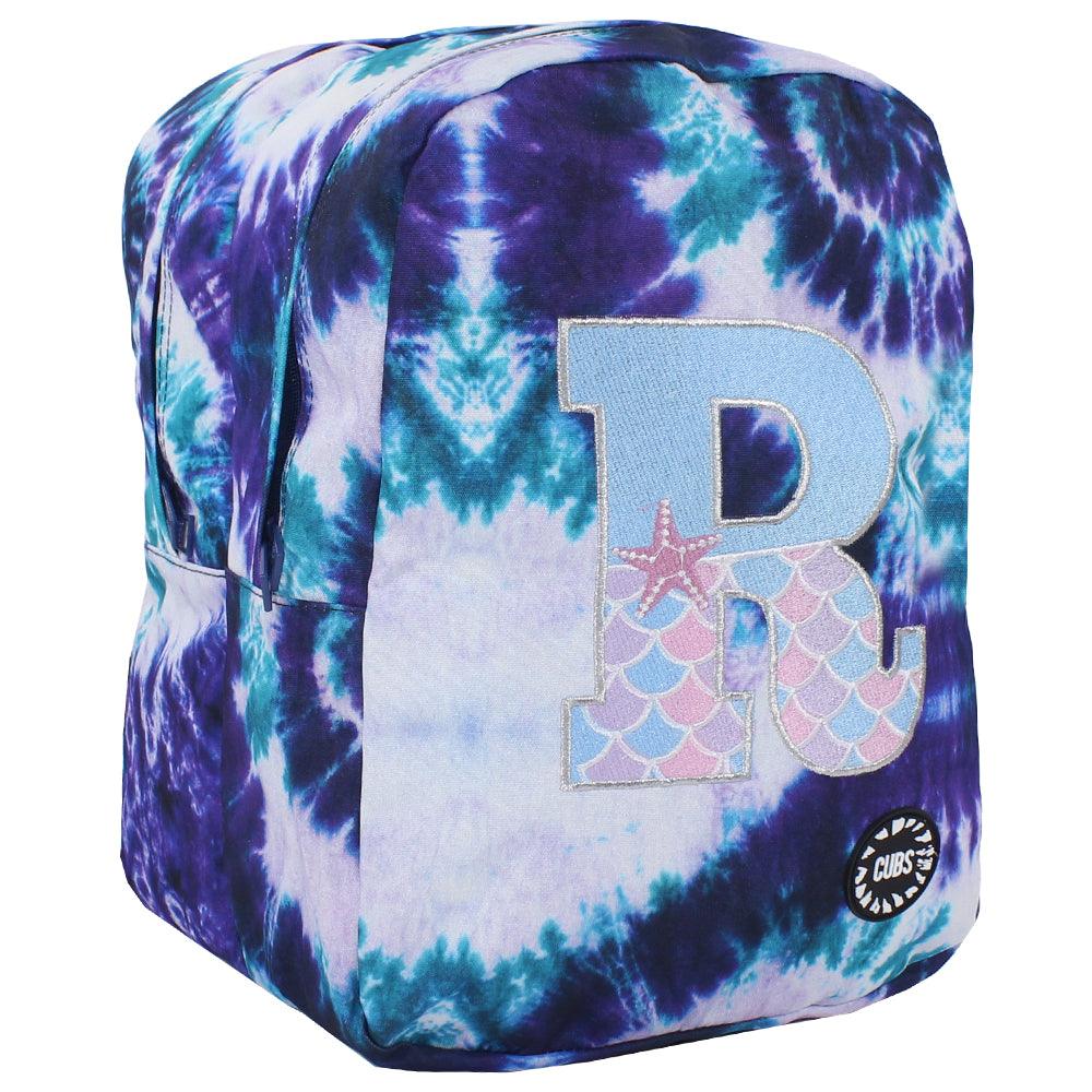 CUBS PURPLE TIE DYE WITH LETTER R BIG AND BASIC BACKPACK - Ourkids - Cubs