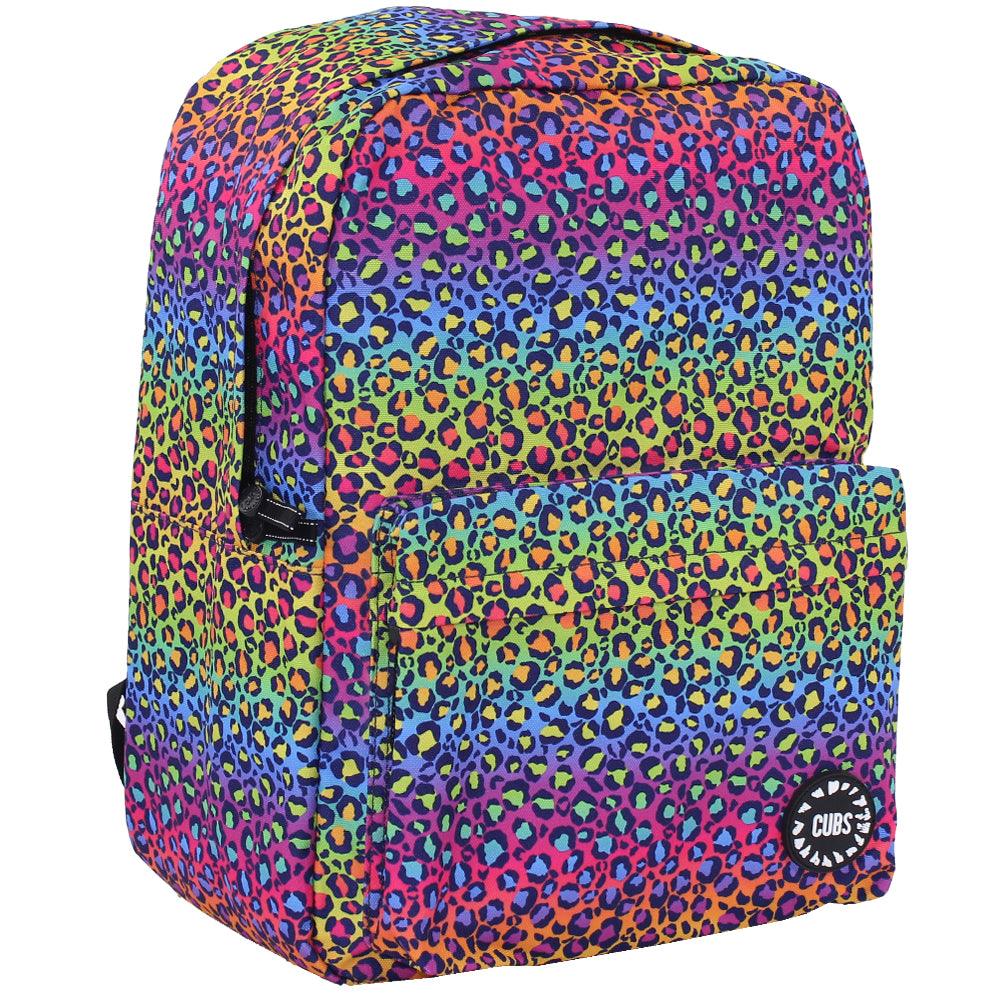 Cubs RAINBOW LEOPARD JUNIOR STUDENT Backpack 15-Inch - Ourkids - Cubs