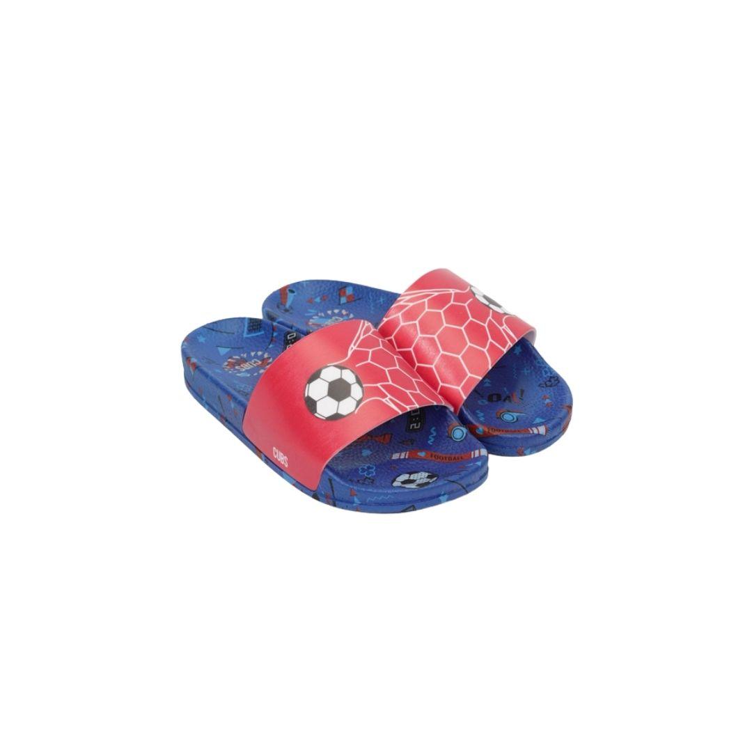 Cubs Red Football Goal Navy Boys Slide - Ourkids - Cubs