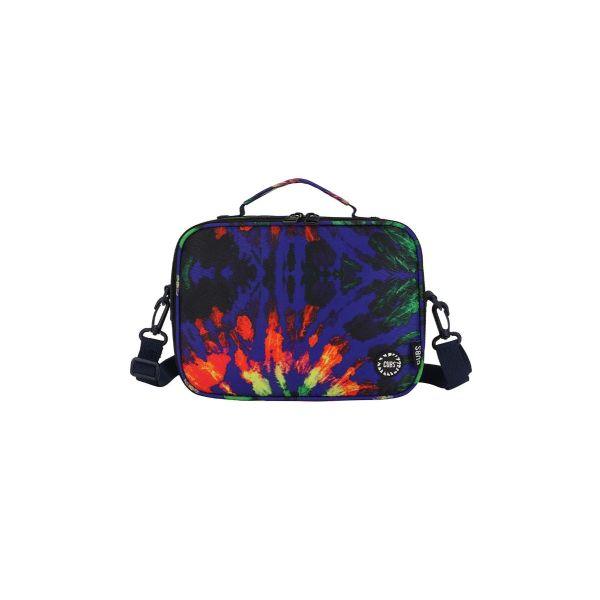 Cubs Red/Black Tie Dye Classic Lunch Bag With Shoulder Strap - Ourkids - Cubs