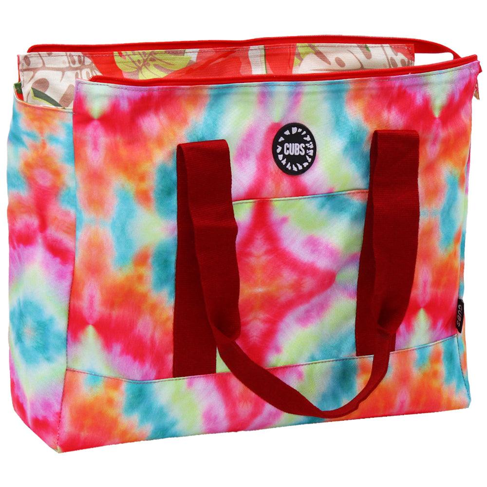 Cubs Tie Dye Double Face Women Tote Beach Bag - Ourkids - Cubs