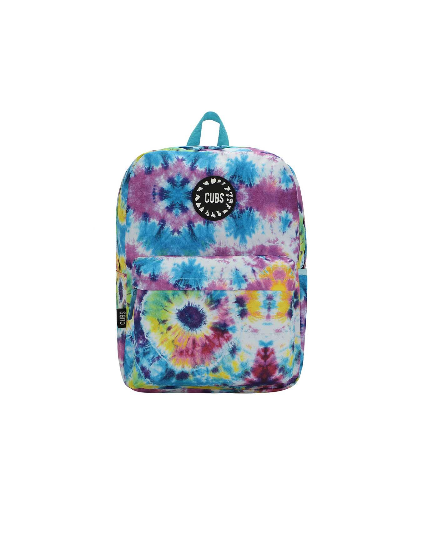 Cubs Tie Dye Purple And Turquoise Junior Student Backpack - Ourkids - Cubs