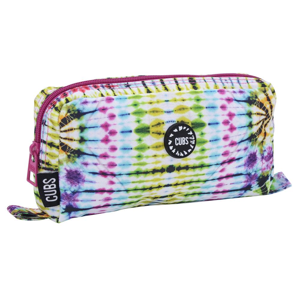 CUBS TIE DYE SWIRLS IN BLACK PENCIL CASE - Ourkids - Cubs