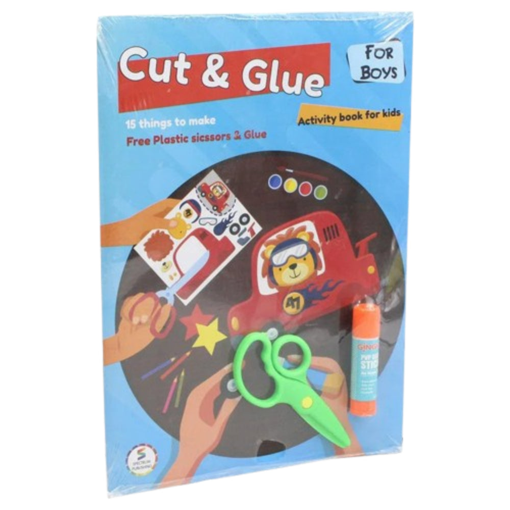 Cut & Glue Activity Book For Boys