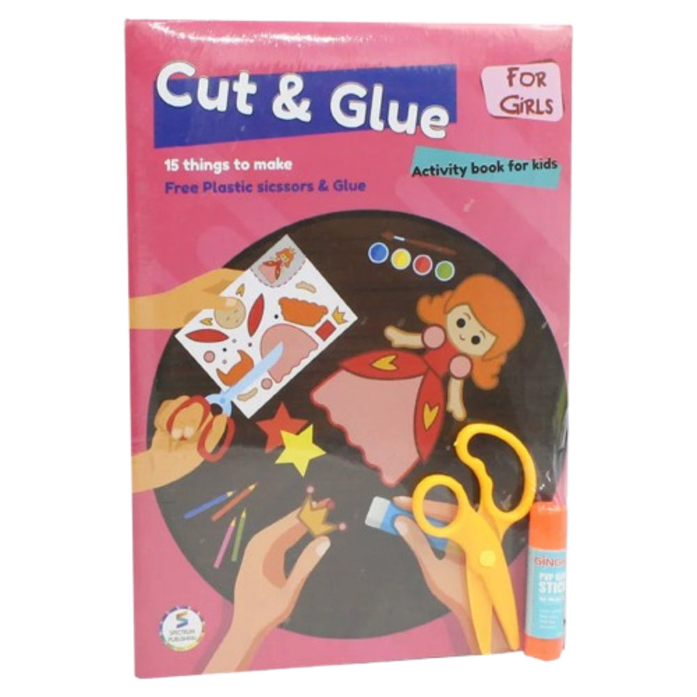 Cut & Glue Activity Book For Girls