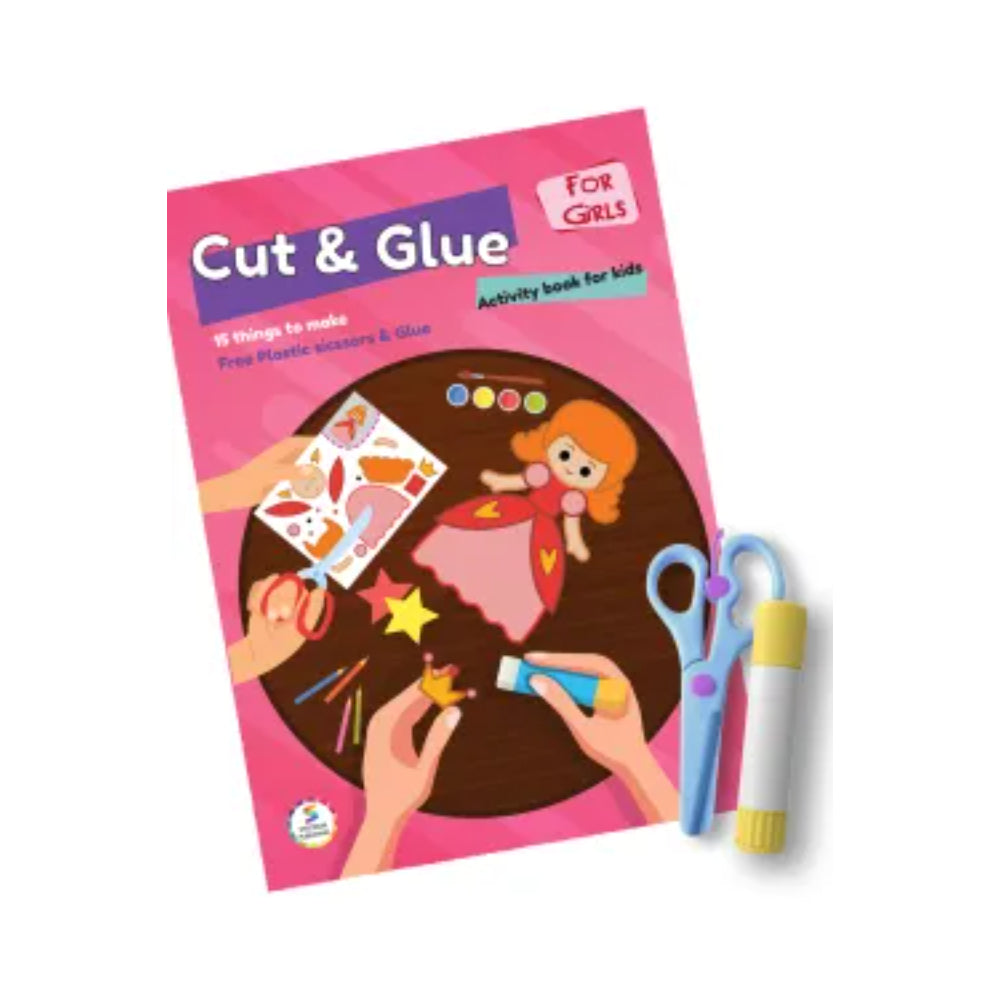 Cut & Glue Activity Book For Girls